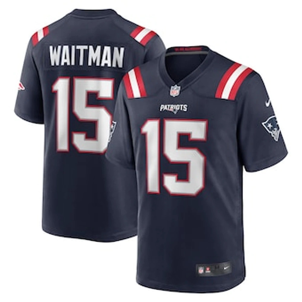 Men's Nike Corliss Waitman Navy New England Patriots Game Jersey