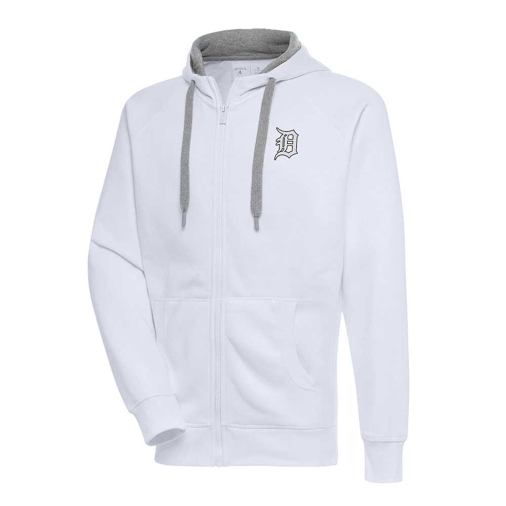 Men's Antigua Detroit Tigers Metallic Victory Full-Zip Hoodie