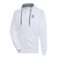 Men's Antigua Detroit Tigers Metallic Victory Full-Zip Hoodie