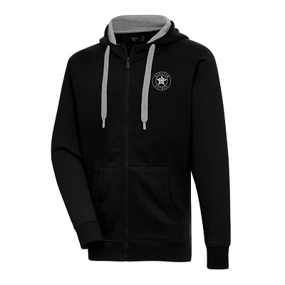 Men's Antigua Houston Astros Metallic Victory Full-Zip Hoodie