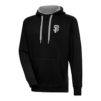 Men's Antigua Black San Francisco Giants Metallic Victory Pullover Hoodie