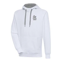 Men's Antigua White St. Louis Cardinals Metallic Victory Pullover Hoodie