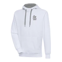 Men's Antigua White St. Louis Cardinals Metallic Victory Pullover Hoodie