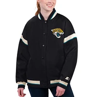 Women's Starter Black Jacksonville Jaguars Tournament Full-Snap Varsity Jacket