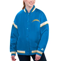 Women's Starter Powder Blue Los Angeles Chargers Tournament Full-Snap Varsity Jacket