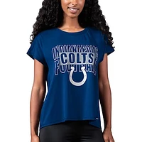 Women's MSX by Michael Strahan Royal Indianapolis Colts Abigail Back Slit T-Shirt