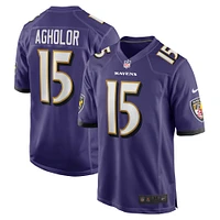 Men's Nike Nelson Agholor Purple Baltimore Ravens Game Jersey