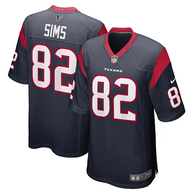 Men's Nike Steven Sims Navy Houston Texans Game Jersey