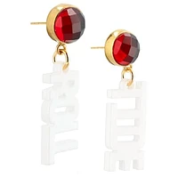 Brianna Cannon Alabama Crimson Tide Mini Word Earrings