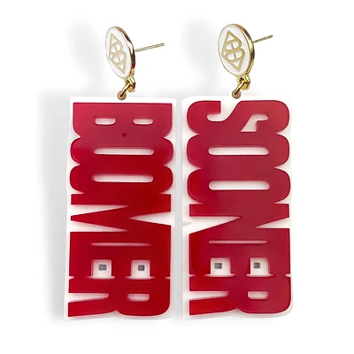 Brianna Cannon Oklahoma Sooners Large Word Earrings