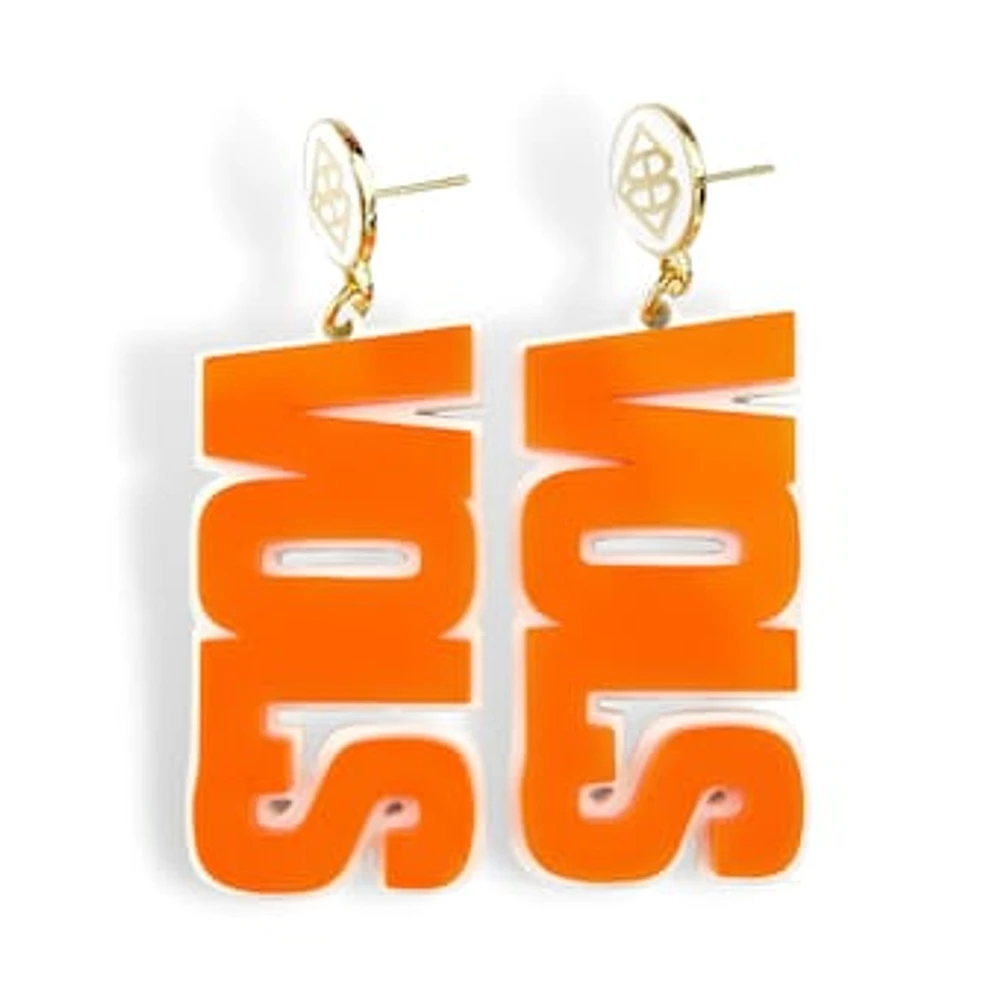 Brianna Cannon Tennessee Volunteers Large Word Earrings