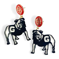 Brianna Cannon Georgia Bulldogs Large Mascot Earrings