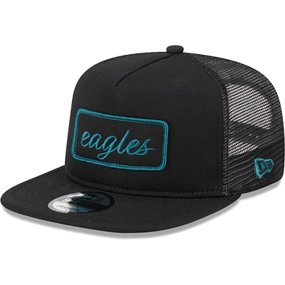 Men's New Era Black Philadelphia Eagles Forum Trucker 9FIFTY Snapback Hat