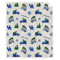 Pegasus Kentucky Wildcats Holiday Truck Repeat 50" x 60" Sherpa Flannel Fleece Blanket