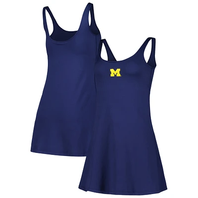 Women's ZooZatz Navy Michigan Wolverines Logo Scoop Neck Dress