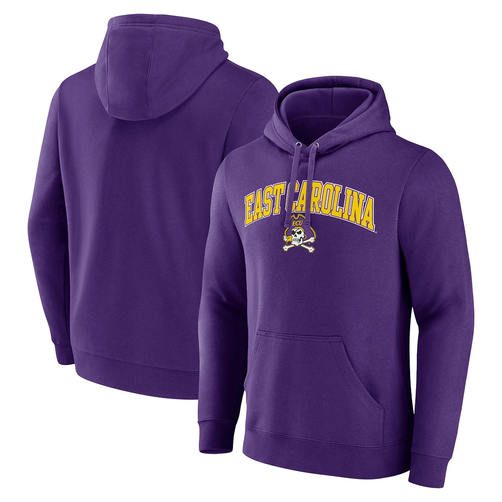 Men's Purple ECU Pirates Campus Pullover Hoodie