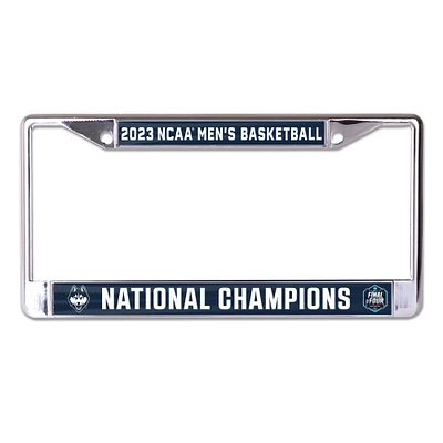 WinCraft  UConn Huskies 2023 NCAA Men's Basketball National Champions Metal Laser Cut License Plate Frame