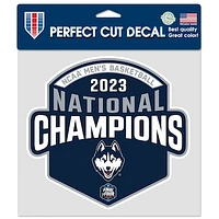 WinCraft  UConn Huskies 2023 NCAA Men's Basketball National Champions 8'' x 8'' Perfect Cut Decal