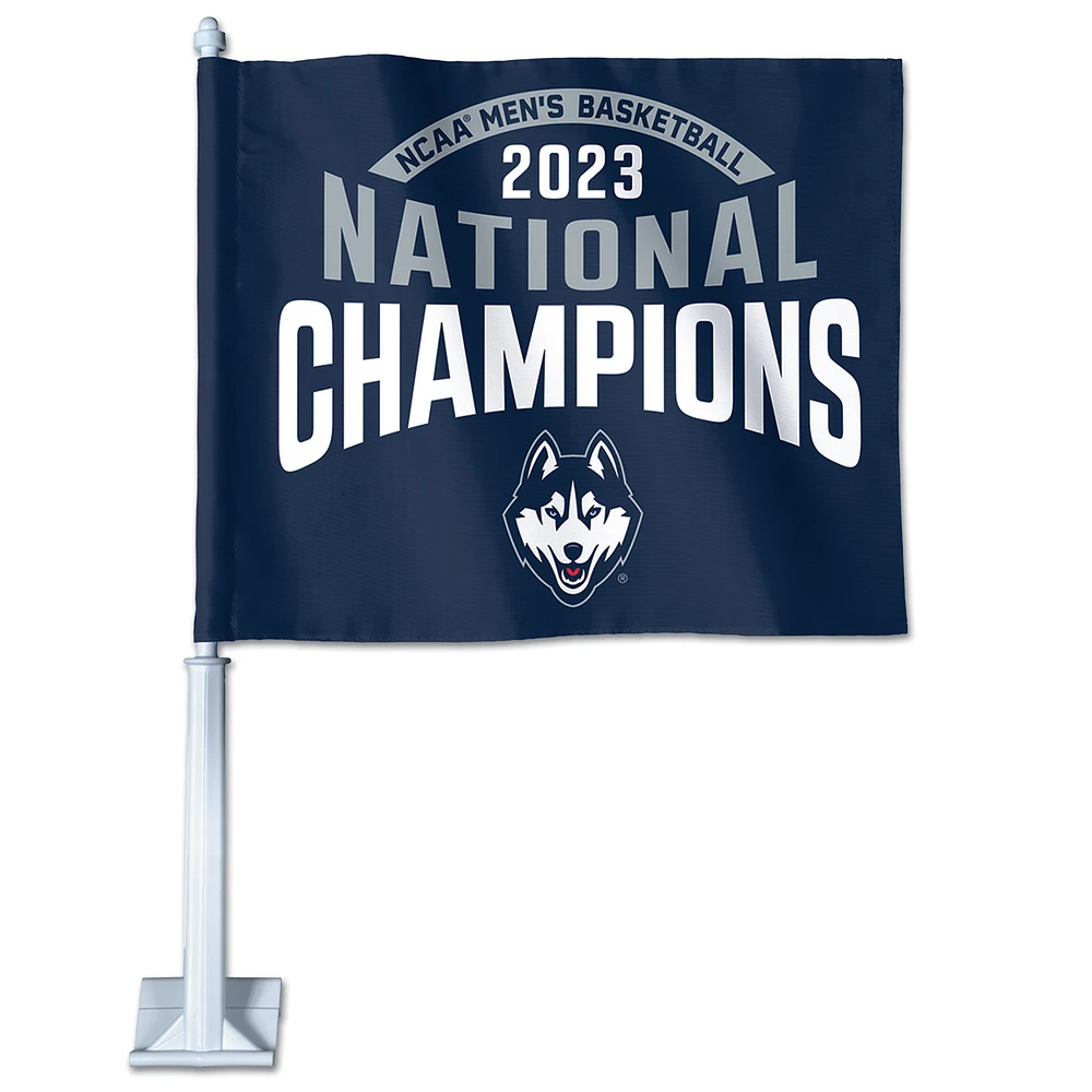 WinCraft  UConn Huskies 2023 NCAA Men's Basketball National Champions 11'' x 14'' Car Flag