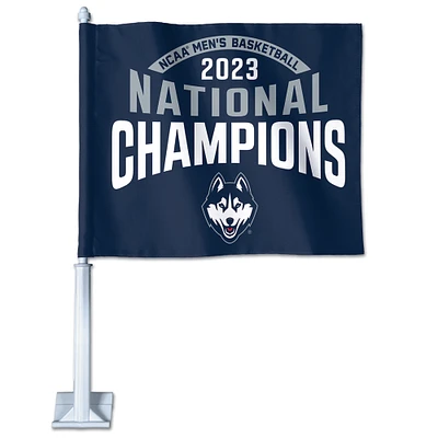 WinCraft  UConn Huskies 2023 NCAA Men's Basketball National Champions 11'' x 14'' Car Flag