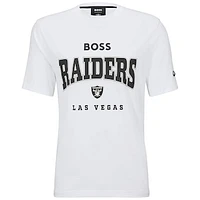 Men's BOSS X NFL  White Las Vegas Raiders Huddle T-Shirt