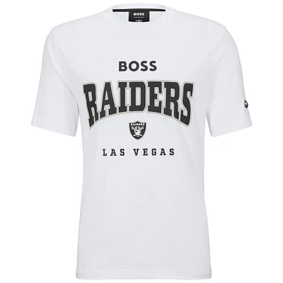 Men's BOSS X NFL  White Las Vegas Raiders Huddle T-Shirt