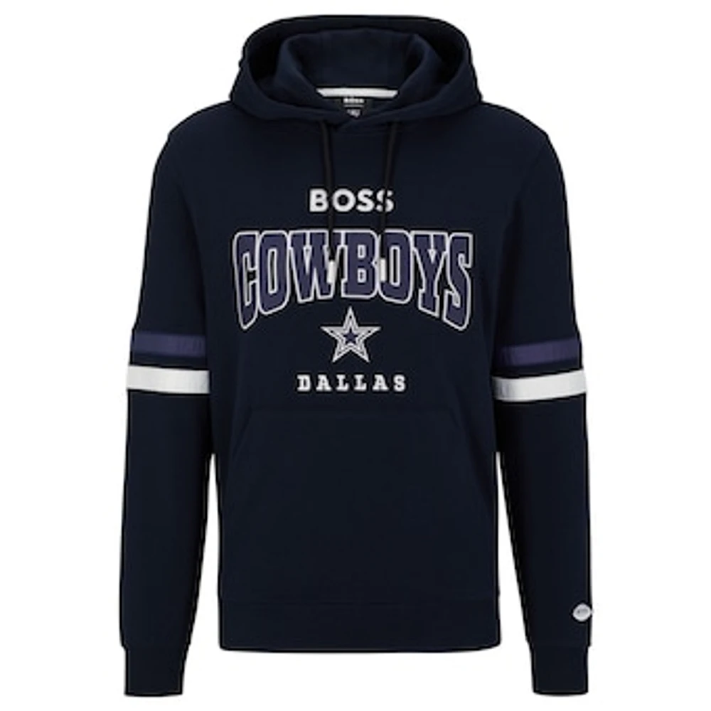 Men's BOSS X NFL  Navy/White Dallas Cowboys Touchdown Pullover Hoodie