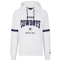 Men's BOSS X NFL  White/Navy Dallas Cowboys Touchdown Pullover Hoodie