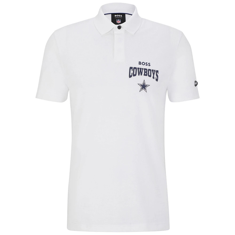Men's BOSS X NFL White/Navy Dallas Cowboys Punter Polo