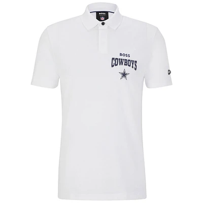 Men's BOSS X NFL  White/Navy Dallas Cowboys Punter Polo