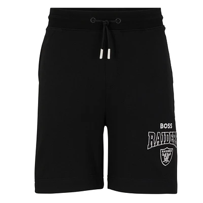 Men's BOSS X NFL  Black/White Las Vegas Raiders Snap Shorts