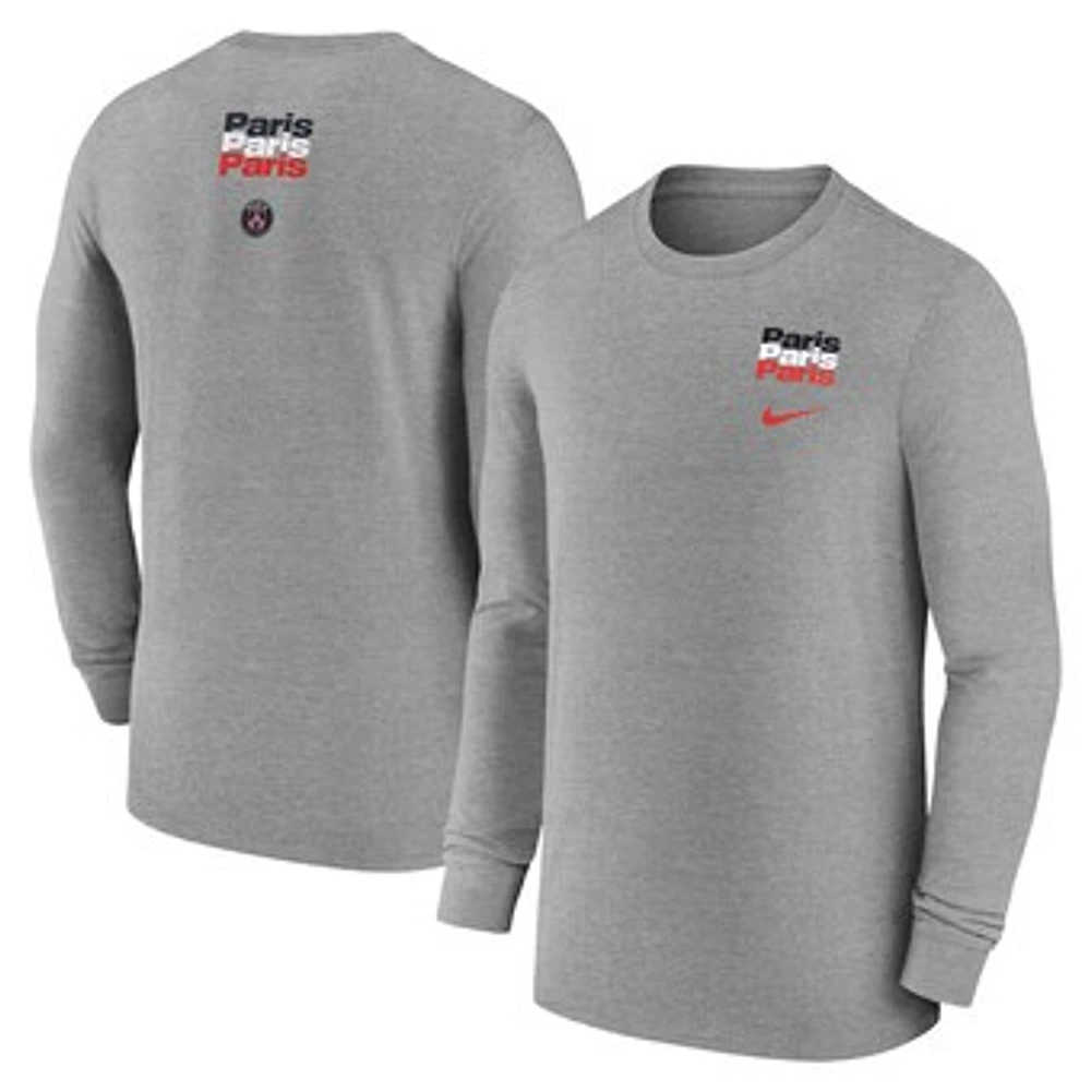 Men's Nike Heather Gray Paris Saint-Germain Legend Long Sleeve T-Shirt