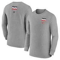 Men's Nike Heather Gray Paris Saint-Germain Legend Long Sleeve T-Shirt