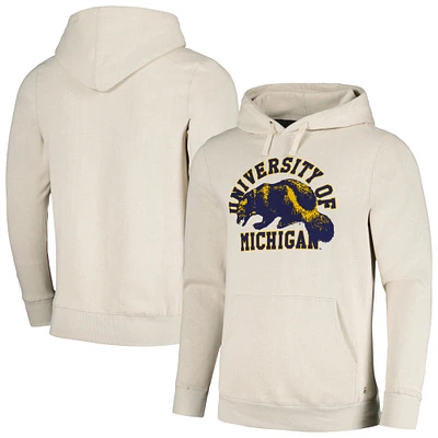 Men's Homefield Oatmeal Michigan Wolverines University of Tri-Blend Pullover Hoodie