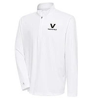 Men's Antigua  White Vanderbilt Commodores Track & Field Tribute Quarter-Zip Pullover Top