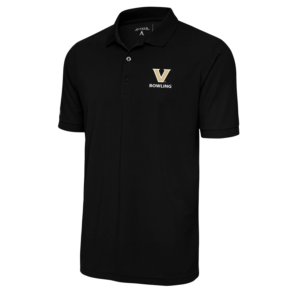 Men's Antigua Black Vanderbilt Commodores Bowling Big & Tall Legacy Pique Polo