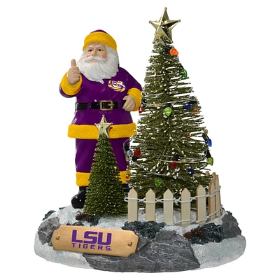 The Memory Company LSU Tigers Santa with LED Tree Figurine