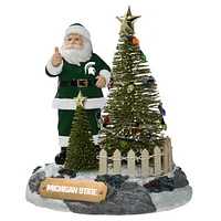 The Memory Company Michigan State Spartans Santa with LED Tree Figurine