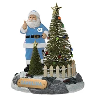 The Memory Company North Carolina Tar Heels Santa Figurine with LED Tree