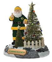 The Memory Company Oregon Ducks Santa Figurine with LED Trees