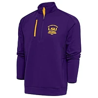 Men's Antigua Purple LSU Tigers 2023 NCAA Women’s Basketball National Champions Generation Quarter-Zip Pullover Top