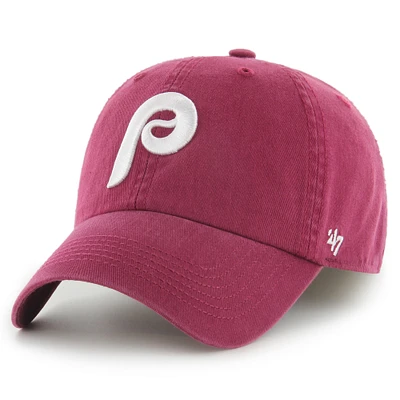 Men's '47 Burgundy Philadelphia Phillies Cooperstown Collection Franchise Fitted Hat