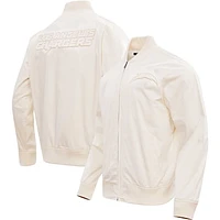 Men's Pro Standard Cream Los Angeles Chargers Neutral Full-Zip Jacket