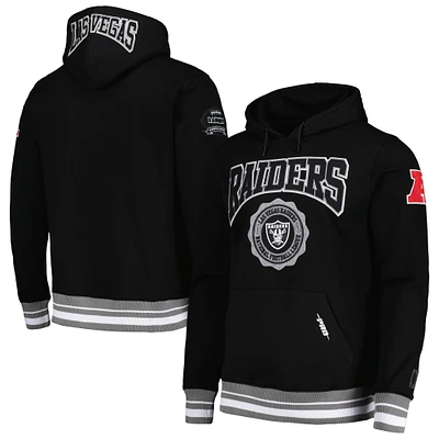 Men's Pro Standard  Black Las Vegas Raiders Crest Emblem Pullover Hoodie