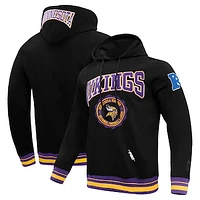 Men's Pro Standard  Black Minnesota Vikings Crest Emblem Pullover Hoodie