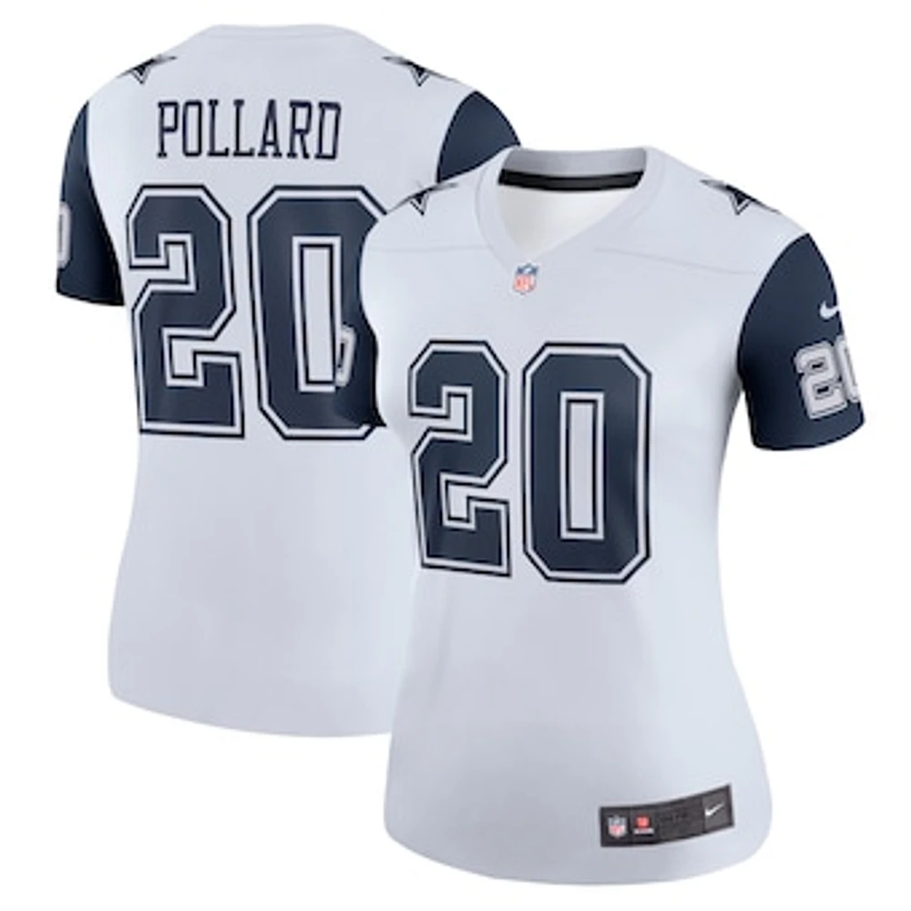 Women's Nike Tony Pollard  White Dallas Cowboys Legend Player Performance Top