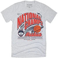 Homefield Gray UConn Huskies 2023 NCAA Men's Basketball National Champions T-Shirt