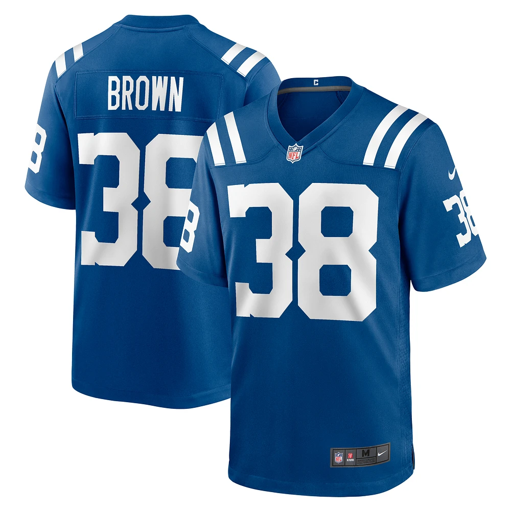 Men's Nike Pharaoh Brown Royal Indianapolis Colts Game Player Jersey