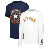 Youth Stitches Navy/White Houston Astros T-Shirt Combo Set