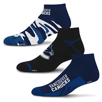 Unisex For Bare Feet Vancouver Canucks Camo Boom 3-Pack Ankle Sock Set